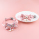 Pet collars, fairy pink lace bows, hanging beads, cat collars, bells, pet supplies