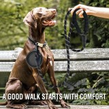 Pet supplies reflective multi-color nylon round rope dog chain foam handle medium large dog leash