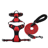 Dog leash pet chest and back nylon dog leash large dog harness pet supplies wholesale