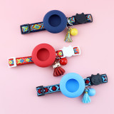 Pet locator protective cover Airtag dedicated GPS collar silicone leather cover pet collar neck cover