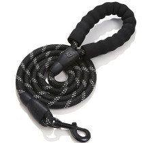 Pet supplies reflective multi-color nylon round rope dog chain foam handle medium large dog leash