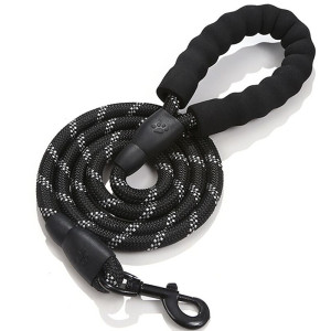 Pet supplies reflective multi-color nylon round rope dog chain foam handle medium large dog leash