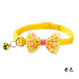 Dot Bow Pet Collar Small Round Dot Bow Cat Collar Pet Accessories Cat Dog Bell Collar