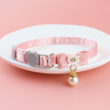 Pet collars, fairy pink lace bows, hanging beads, cat collars, bells, pet supplies