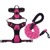 Dog leash pet chest and back nylon dog leash large dog harness pet supplies wholesale