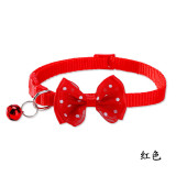 Dot Bow Pet Collar Small Round Dot Bow Cat Collar Pet Accessories Cat Dog Bell Collar