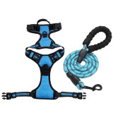 Dog leash pet chest and back nylon dog leash large dog harness pet supplies wholesale