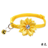 Flower Bow Pet Collar Cat Collar Dog Neck Collar Cat Collar Pet Supplies with Bell Collar