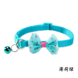 Dot Bow Pet Collar Small Round Dot Bow Cat Collar Pet Accessories Cat Dog Bell Collar