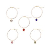 Cat Pearl Collar Necklace Princess Style Acrylic Love Water Diamond Pendant Cat Collar Lady Style Dog Neck Ring
