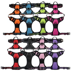 Dog leash pet chest and back nylon dog leash large dog harness pet supplies wholesale