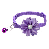 Flower Bow Pet Collar Cat Collar Dog Neck Collar Cat Collar Pet Supplies with Bell Collar