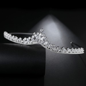 Crown Wedding Copper Inlaid 3A Zircon Hair Hoop Haircomb Bridal Exquisite Headwear Wedding Accessories Female