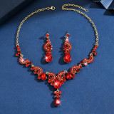 Bridal Accessories Wedding Dress Necklace Set Women's Water Diamond Head Accessories Dress Photography
