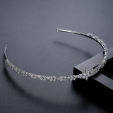 Coldness style crown headpiece, bride's veil, headband, high-end women's zircon hair accessory