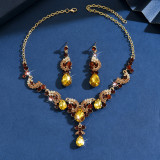 Bridal Accessories Wedding Dress Necklace Set Women's Water Diamond Head Accessories Dress Photography