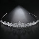 Copper inlaid zircon bridal banquet crown headband bridal headpiece