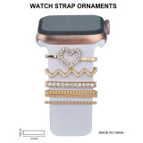 Suitable for Apple Watch Decorative Rings, Smart Silicone Straps, Diamond studded Decorative Buckles, and Decorative Nails