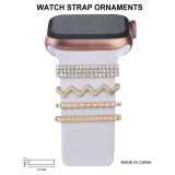 Suitable for Apple Watch Decorative Rings, Smart Silicone Straps, Diamond studded Decorative Buckles, and Decorative Nails