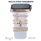 Suitable for Apple Watch Decorative Rings, Smart Silicone Straps, Diamond studded Decorative Buckles, and Decorative Nails