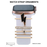 Suitable for Apple Watch Silicone Strap Decorative Ring Nail Diamond Alloy rhinestone