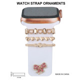 Suitable for Apple Watch Decorative Rings, Smart Silicone Straps, Diamond studded Decorative Buckles, and Decorative Nails