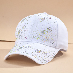 Hot Diamond LOVE Duck Tongue Hat Ins Trendy Face Small Baseball Hat Spring and Autumn Sunscreen Sunshade Hat