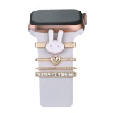 Suitable for Apple Watch Silicone Strap Decorative Ring Nail Diamond Alloy rhinestone