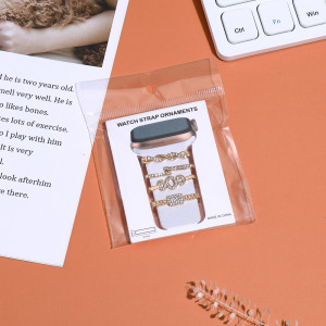 Suitable for Apple Watch Decorative Rings, Smart Silicone Straps, Diamond studded Decorative Buckles, and Decorative Nails