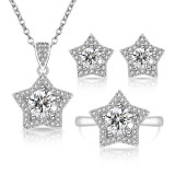 Star Eight Heart Eight Arrow Colorful Jewelry Set Women's Ring Earnail Necklace