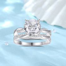 2ct high carbon diamond 925 silver ring wholesale for women