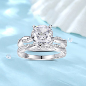 2ct high carbon diamond 925 silver ring wholesale for women