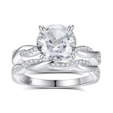 2ct high carbon diamond 925 silver ring wholesale for women