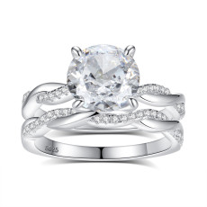 2ct high carbon diamond 925 silver ring wholesale for women