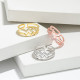 S925 Double layered Heart Lightning Diagram Set Zircon Ring Female Food Ring
