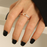 S925 silver  Zircon Love Friendship Ring Female Ring Tail Ring
