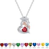 Graduation Season Doctoral Hat Necklace for Women,  zircon silver Rose Gold Two tone Diamond Pendant, Fashion Birthday Stone Lock Chain