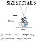 Cow necklace with diamond zircon pendant and twelve birthstones