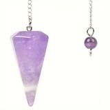 Natural Crystal Hexagonal Cone Pink Crystal Tiger Eye Spirit Pendant Natural Crystal Stone Cone Pendant DIY Crystal Pendant
