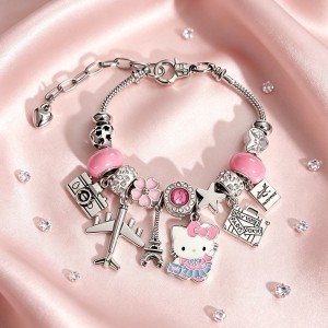 DIY bead bracelet, airplane tower, luggage, camera pendant, niche accessory