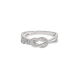 S925 silver  Zircon Love Friendship Ring Female Ring Tail Ring
