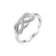 S925 Pure Silver Unlimited Lucky 8-Knot Zircon Ring Women's Food Ring