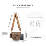 Chessboard Shell Bag Leopard Pattern Large Capacity Crossbody Bag Casual Versatile Women's Shoulder Bag