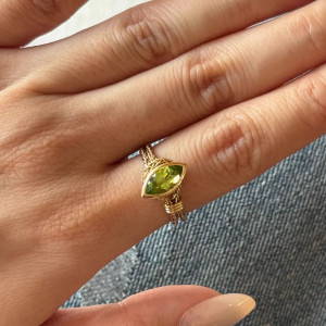 Horse Eye Soft Chain Diamond Ring Detachable Ring One Piece Hair Replacement Geometric Line