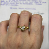 Horse Eye Soft Chain Diamond Ring Detachable Ring One Piece Hair Replacement Geometric Line