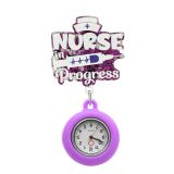 Nurse doctor Yilakou glittering powder elastic badge pendant creative name tag pocket watch