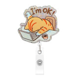 Cat-themed fun elastic closure cartoon decorative document folder CAT pull-tab pendant