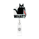 Cat-themed fun elastic closure cartoon decorative document folder CAT pull-tab pendant