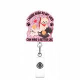 Cat-themed fun elastic closure cartoon decorative document folder CAT pull-tab pendant