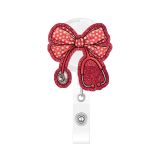 Brogue Knot Series Fun Snap Fastener Sparkling Stretch Clasp ID Card Holder Decorative Pin